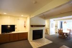 Living Room with TV and Gas Fireplace Condo at Waterville Valley